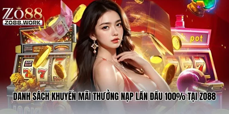 Danh sách khuyến mãi thưởng nạp lần đầu 100% tại ZO88