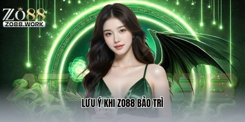 Lưu ý khi ZO88 bảo trì